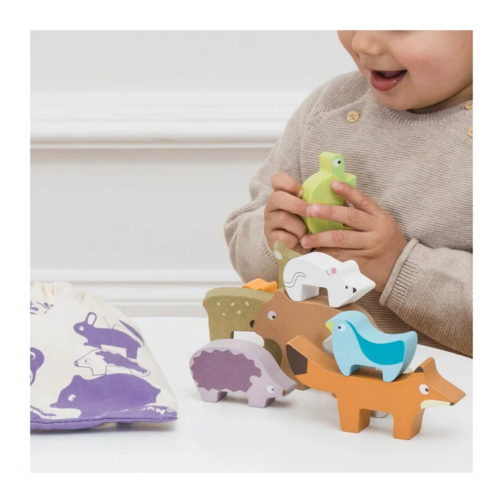 Пирамидка деревянная Лесная башня — Le Toy Van, арт. PL087