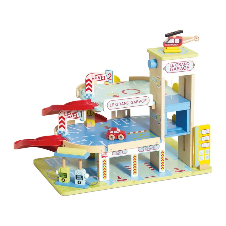 Большой гараж с машинкой и вертолетом — Le Toy Van, арт. TV439